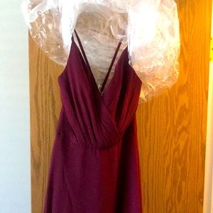 David’s bridal size 8 wine colored bridesmaid dress